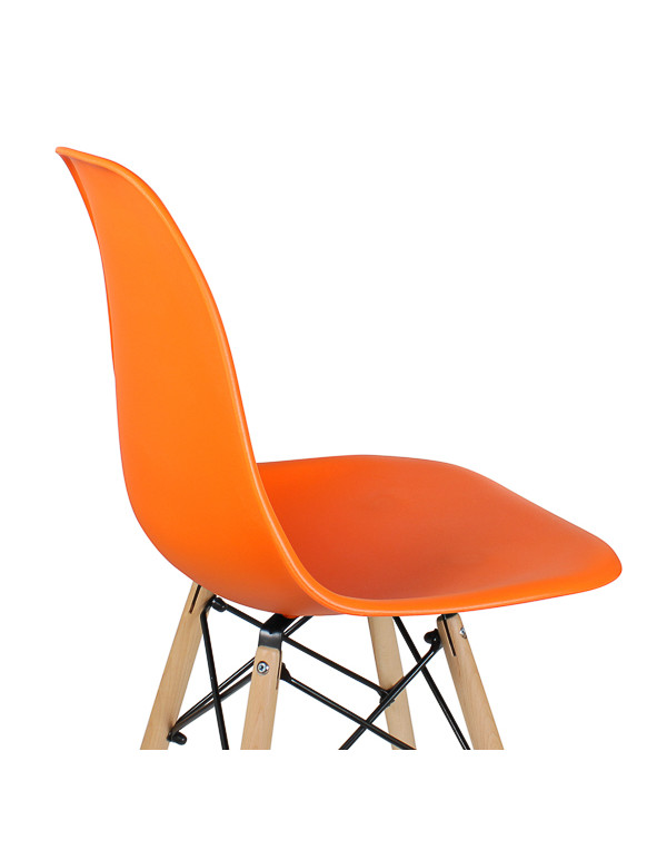 Стул обеденный EAMES DSW WX-503, пластик оранжевый